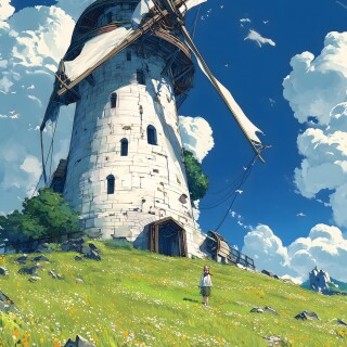 windmill-meadow-summer-path